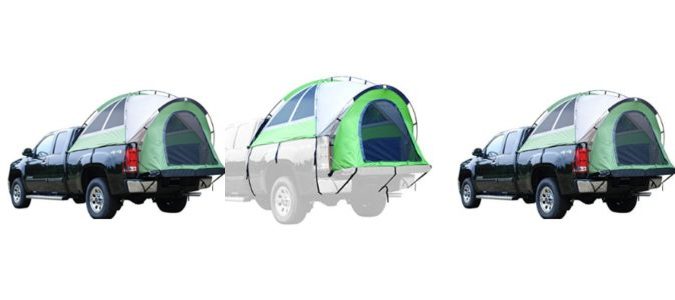 truck bed tent with toolbox